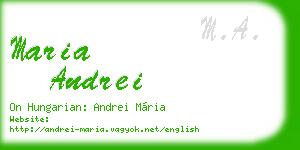 maria andrei business card